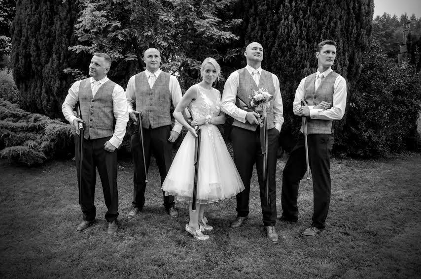 wedding clay pigeon shooting in the Lake District